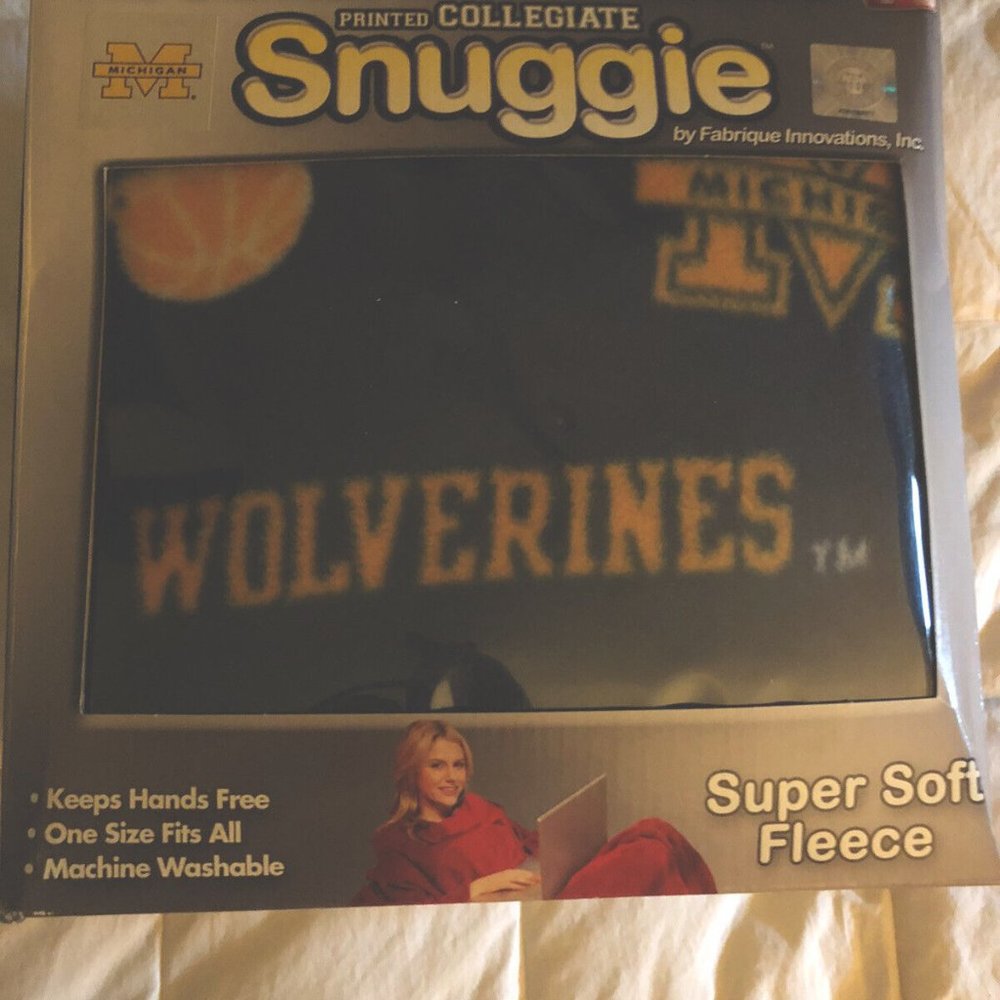 Original Snuggie Sleeve Blanket Michigan Wolverines 71” x 54"